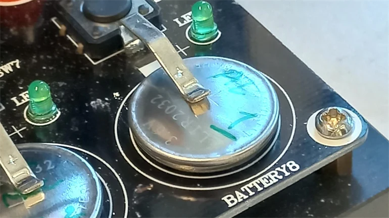 Close up batteries